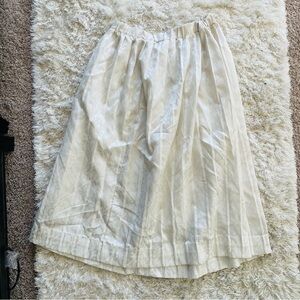 Le Damor Vintage White Pleated Skirt Size S